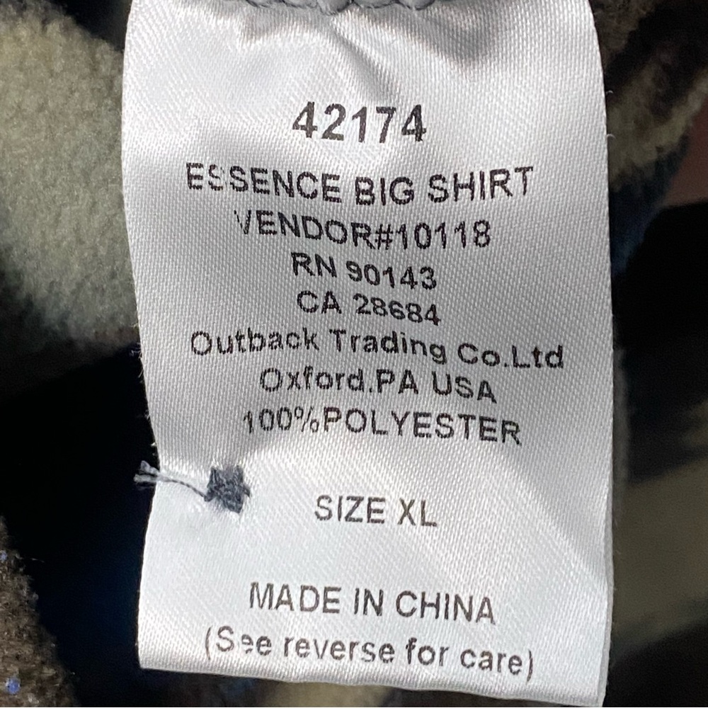 Outback Trading Company Women’s Essence Aztec Fleece Flannel Shirt Jacket XL - Picture 9 of 10